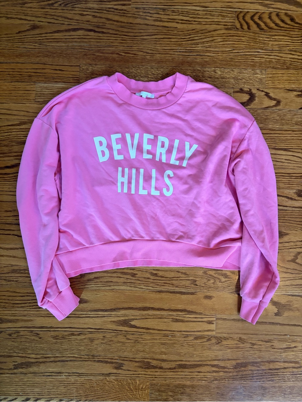 Beverly Hills Pink cropped Women's Sweatshirt size xl